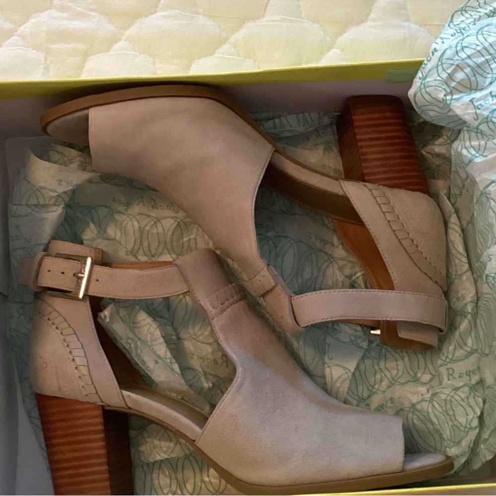 New! JACK ROGERS Women's Cameron  Suede Open-Toe Bootie Sandals Shoes